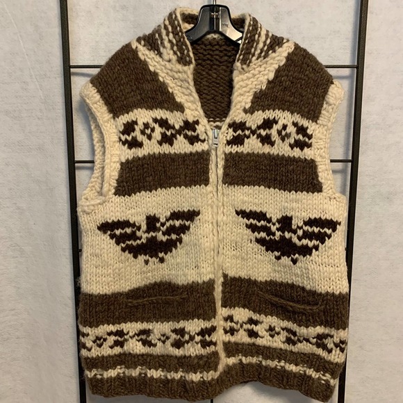 Canadian Sweater Company 100% Wool Eagle Vest - Picture 1 of 11